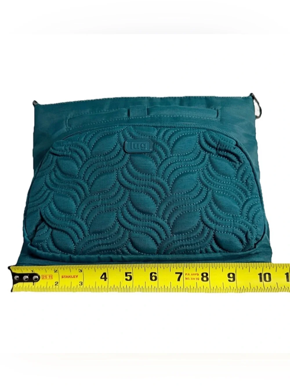 Lug Samba RFID Crossbody Bag Teal Quilted Travel Purse Organizer Missing Strap